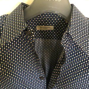 Burberry London polka dot dress shirt Medium